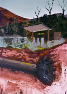 benzinka / gas station, 85x70 cm, akryl na plátně / acrylic on canvas, 2010