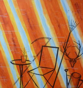 horký skleník / hot greenhouse, akryl na plátně / acrylic on canvas, 190x200 cm, 2012