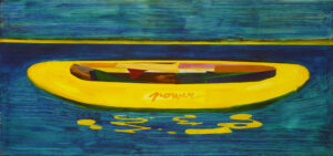 kánoj / canoe, akryl na plátně / acrylic on canvas, 190x90 cm, 2012