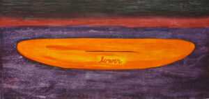 kánoj 2 / canoe 2, akryl na plátně / acrylic on canvas, 190x90 cm, 2012