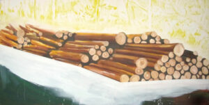 dřevo 1 / wood 1, 190x95, akryl na plátně / acrylic on canvas, 2013