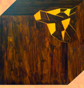 rozbité těžítko 2 / broken paperweight 2, 95x100 cm, akryl na plátně / acrylic on canvas, 2014