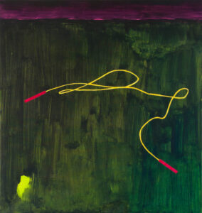 švihadlo – malé / jumping rope small, 95x100 cm, akryl na plátně / acrylic on canvas, 2015