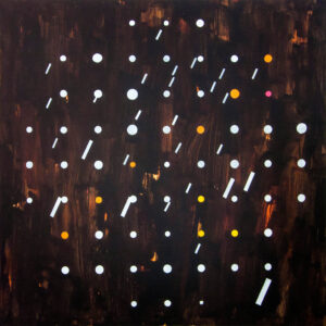 mikroskop 1 / microscope 1, 160x160 cm, akryl na plátně / acrylic on canvas, 2015