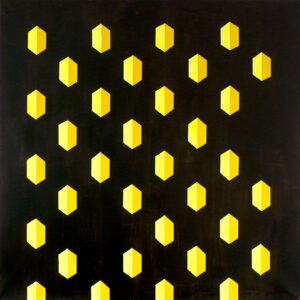 zlaté sídliště / golden housing development, 160x160 cm, akryl na plátně / acrylic on canvas, 2016