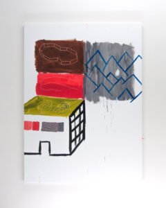 kazeta na hory / tape for mountain vacation, 115x155, akryl na plátně / acrylic on canvas, 2017