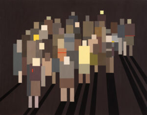 nyní se nacházíte v lóži pro kočího / you are now in the lodge for the coachman, 100x130 cm, akryl na plátně / acrylic on canvas, 2020