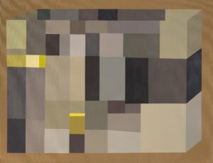 ten časoprostor už není co býval / the spacetime is no longer what it used to be, 100x130 cm, akryl na plátně, 2020
