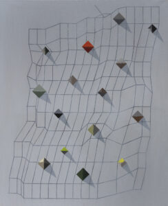 pavučina diamantů / cobweb of diamonds, 110x90 cm, akryl na plátně / acrylic on canvas, 2021