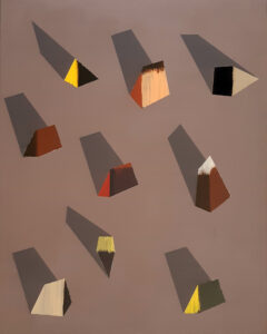 oblázky z výletu – pebbles from the trip, 40x50 cm, akryl na plátně – acrylic on canvas, 2021