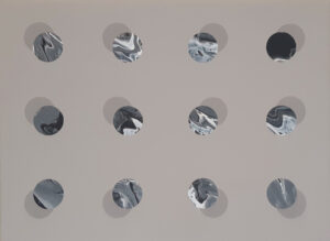 sbírka kuliček – collection of marbles, 40x55 cm, akryl na plátně – acrylic on canvas, 2021