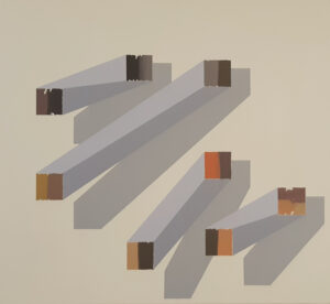 hranolky – french fries, 60x65 cm, akryl na plátně – acrylic on canvas, 2021