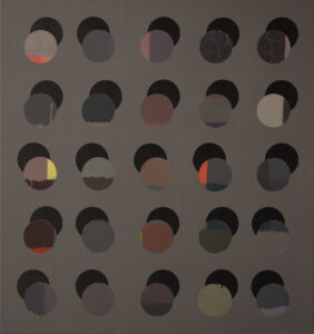 HELLO (Baudot coding), 95x90 cm, akryl na plátně – acrylic on canvas, 2021