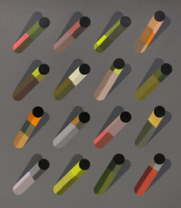 design lesa – forest design, 190x165 cm, akryl na plátně, 2022
