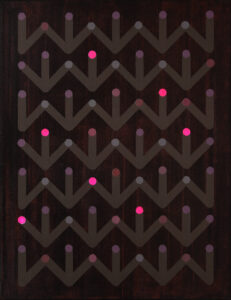 struktura emocí – structure of emotions, 70x55 cm, akryl na plátně, 2022