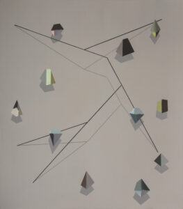 situace – situation, 190x165 cm, akryl na plátně – acrylic on canvas, 2022 foto-Marcel Rozhoň