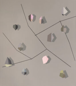jedenáct diamantů – eleven diamonds, 145x165 cm, akryl na plátně – acrylic on canvas, 2022 foto-Marcel Rozhoň