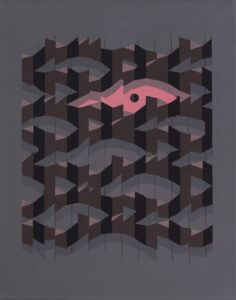 oko ve křoví – an eye in the bush, 70x55 cm, akryl na plátně – acrylic on canvas, 2023 foto