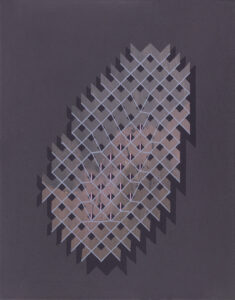 drátěná kaluž 5 – wire puddle 5, 70x55 cm, akryl na plátně – acrylic on canvas, 2023