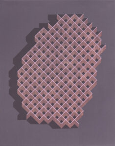 drátěná kaluž 6 – wire puddle 6, 70x55 cm, akryl na plátně – acrylic on canvas, 2023